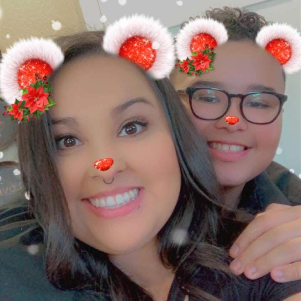 me and v